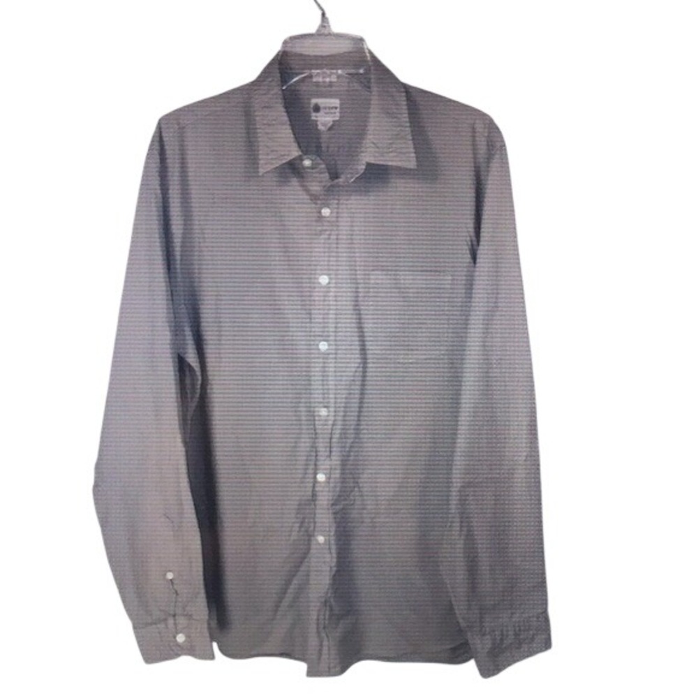 J CREW Shirtings Tailored Fit Tan Button Up Long‎ Sleeve Shirt Men's Size Large